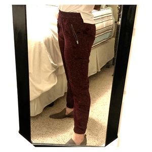 Maroon j crew joggers